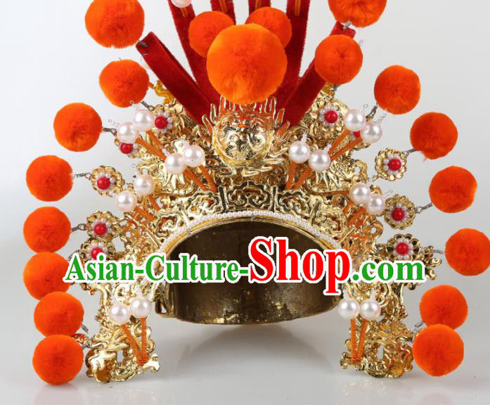 Asian Chinese Beijing Opera Headwear Traditional Peking Opera General Hat Asian Chinese Beijing Opera Headwear Traditional Peking Opera General Hat