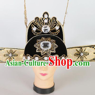 Asian Chinese Beijing Opera Niche Headwear Traditional Peking Opera Minister Hat