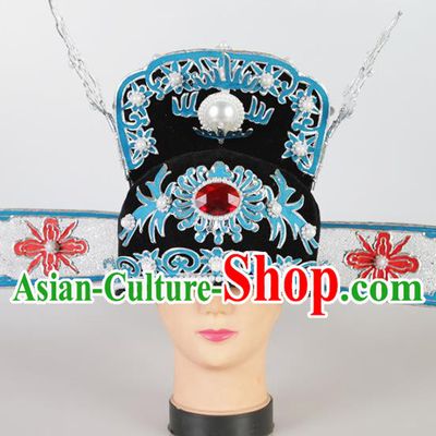 Asian Chinese Beijing Opera Niche Headwear Traditional Peking Opera Number One Scholar Hat