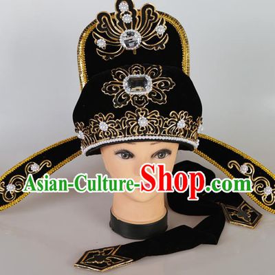 Asian Chinese Beijing Opera Niche Headwear Traditional Peking Opera Young Men Scholar Hat