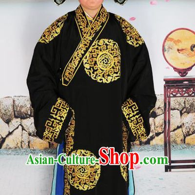 Chinese Traditional Beijing Opera Black Robe Peking Opera Niche Costume