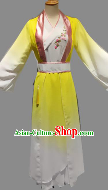 Traditional Chinese Classical Dance Costume Folk Dance Yellow Dress for Women Traditional Chinese Classical Dance Costume Folk Dance Yellow Dress for Women