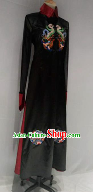 Traditional Chinese Folk Dance Costume China Yangko Dance Black Dress for Women Traditional Chinese Folk Dance Costume China Yangko Dance Black Dress for Women