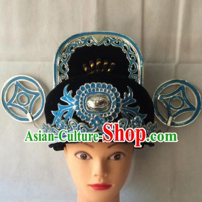 Asian Chinese Beijing Opera Niche Headwear Ancient Magistrate Hat for Men