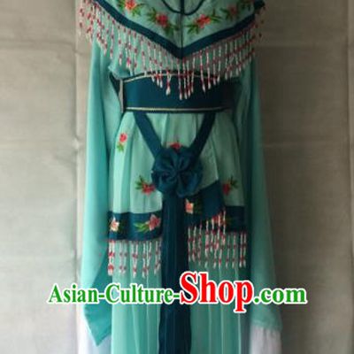 Traditional Chinese Beijing Opera Palace Costume Ancient Princess Green Dress for Women