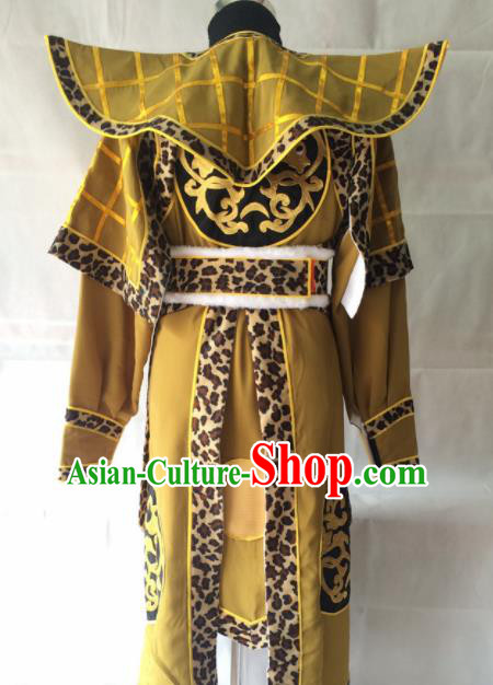 Traditional Chinese Beijing Opera Takefu Costume Peking Opera General Yellow Clothing Traditional Chinese Beijing Opera Takefu Costume Peking Opera General Yellow Clothing