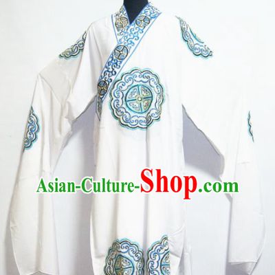 Traditional Chinese Beijing Opera Niche Costume Ancient Nobility Childe White Robe