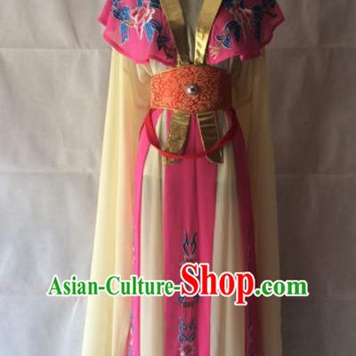 Traditional Chinese Beijing Opera Diva Costume Ancient Imperial Concubine Rosy Dress for Women