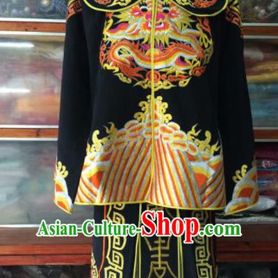 Traditional Chinese Beijing Opera Takefu Costume Peking Opera Imperial Bodyguard Black Clothing