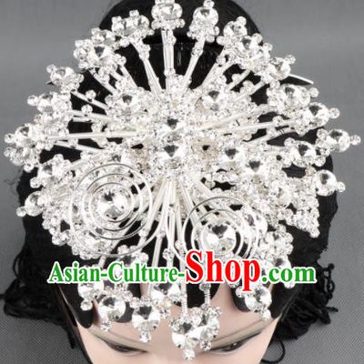 Asian Chinese Beijing Opera Diva Hair Accessories Ancient Princess Crystal Butterfly Hairpins for Women