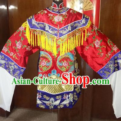 Traditional Chinese Beijing Opera Queen Costume Ancient Imperial Concubine Red Dress for Women