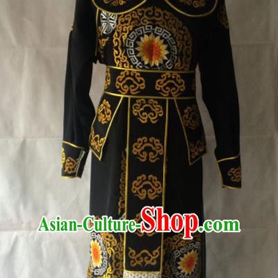 Traditional Chinese Beijing Opera Takefu Costume Peking Opera General Black Clothing
