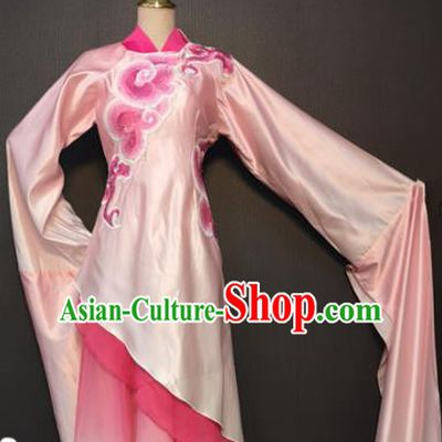 Asian Chinese Traditional Classical Dance Costume Umbrella Dance Pink Dress for Women