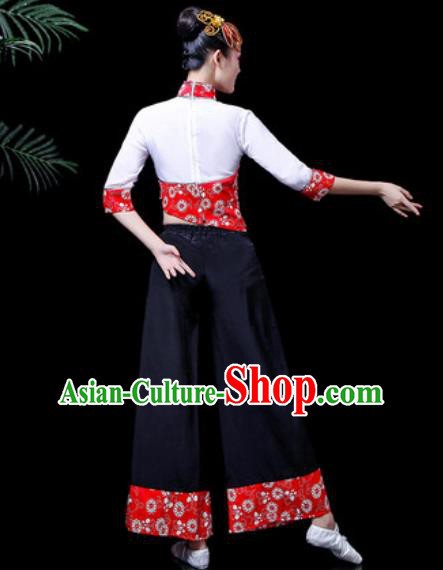 Traditional Chinese Folk Dance Costume Group Dance Yanko Dance Clothing for Women Traditional Chinese Folk Dance Costume Group Dance Yanko Dance Clothing for Women