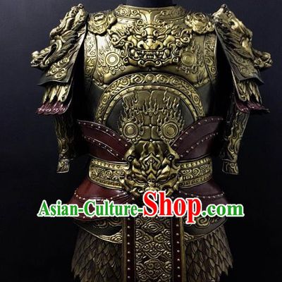 Chinese Han Dynasty Drama Warrior Costume Ancient General Body Armor Complete Set