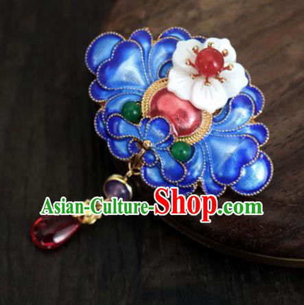 Chinese Ancient Palace Jewelry Accessories Traditional Classical Blueing Brooch for Women Chinese Ancient Palace Jewelry Accessories Traditional Classical Blueing Brooch for Women