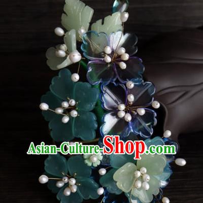 Chinese Ancient Palace Hair Accessories Traditional Classical Flowers Hair Claw for Women