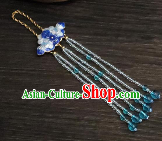 Chinese Ancient Palace Jewelry Accessories Traditional Classical Blueing Lotus Brooch for Women Chinese Ancient Palace Jewelry Accessories Traditional Classical Blueing Lotus Brooch for Women