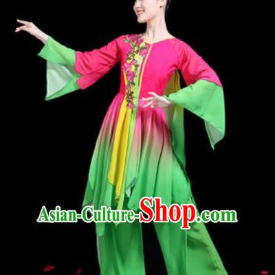 Traditional Chinese Stage Performance Costume Group Dance Classical Dance Dress for Women