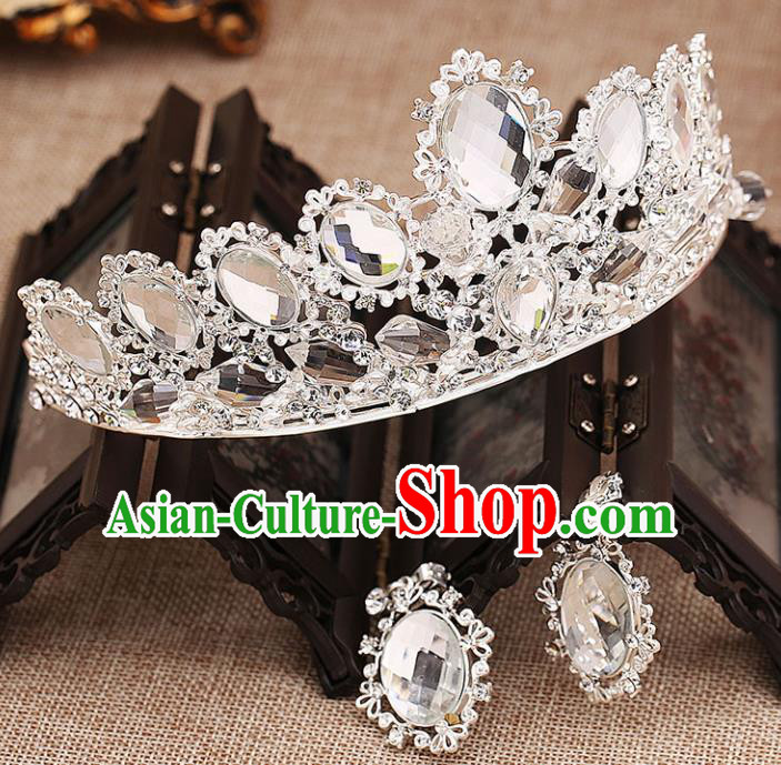Top Grade Handmade Hair Accessories Baroque Bride Crystal Royal Crown for Women Top Grade Handmade Hair Accessories Baroque Bride Crystal Royal Crown for Women