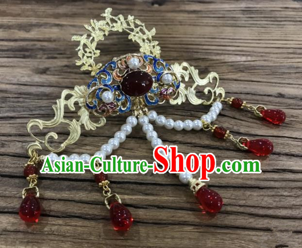 Chinese Ancient Hair Accessories Complete Set Traditional Tassel Hairpins Necklace for Women Chinese Ancient Hair Accessories Complete Set Traditional Tassel Hairpins Necklace for Women