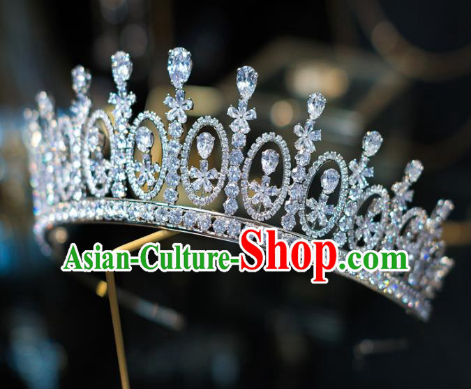 Handmade Wedding Hair Accessories Baroque Queen Luxury Zircon Royal Crown for Women Handmade Wedding Hair Accessories Baroque Queen Luxury Zircon Royal Crown for Women