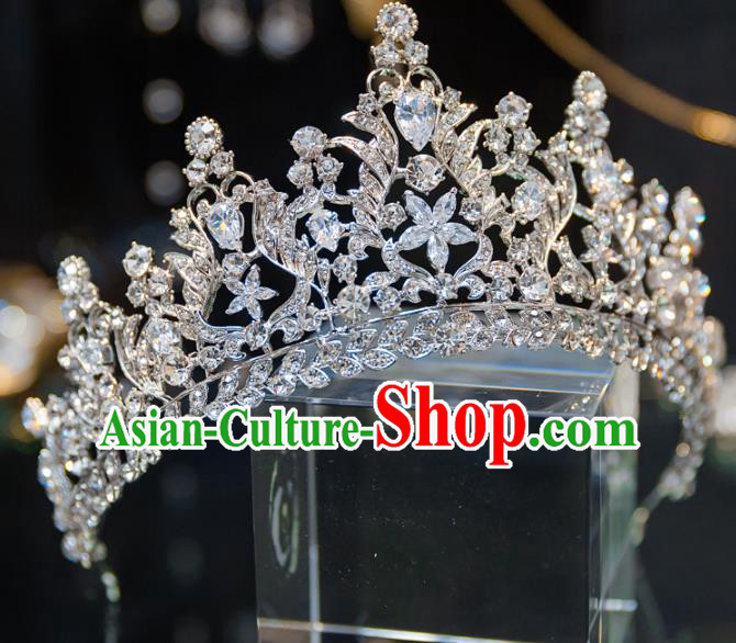 Handmade Baroque Wedding Hair Accessories Princess Zircon Royal Crown for Women Handmade Baroque Wedding Hair Accessories Princess Zircon Royal Crown for Women