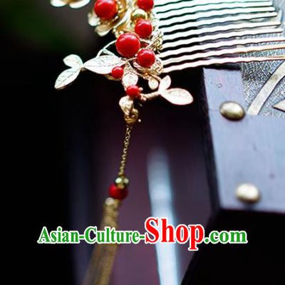 Chinese Ancient Hair Accessories Hairpins Traditional Bride Hanfu Hair Comb for Women