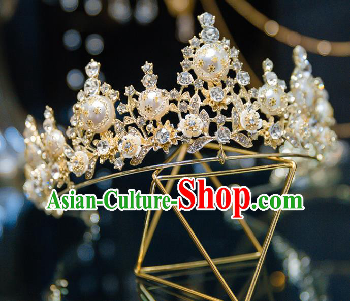 Handmade Wedding Bride Hair Accessories Baroque Princess Luxury Royal Crown for Women Handmade Wedding Bride Hair Accessories Baroque Princess Luxury Royal Crown for Women