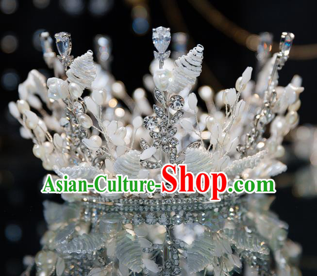 Handmade Wedding Bride Hair Accessories Baroque Crystal Beads Royal Crown for Women Handmade Wedding Bride Hair Accessories Baroque Crystal Beads Royal Crown for Women
