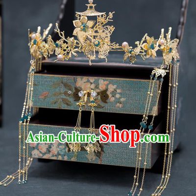 Chinese Ancient Bride Wedding Hair Clasp Traditional Palace Hair Accessories for Women