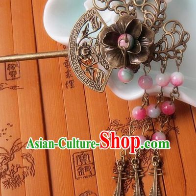 Chinese Ancient Hair Accessories Tassel Hairpins Traditional Hanfu Palace Hair Clip for Women