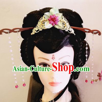 Chinese Ancient Queen Hair Accessories Traditional Hanfu Palace Hairpins Complete Set for Women