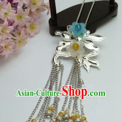 Chinese Traditional Palace Tassel Hairpins Ancient Han Dynasty Princess Hair Accessories for Women