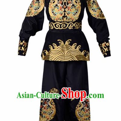 Professional Chinese Beijing Opera Costume Traditional Peking Opera Takefu Black Clothing for Adults