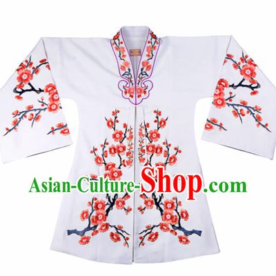 Professional Chinese Traditional Beijing Opera Actress Costume White Cloak for Adults