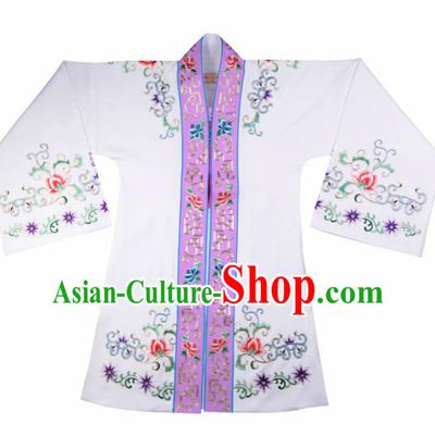 Professional Chinese Traditional Beijing Opera Actress Costume Princess White Cloak for Adults