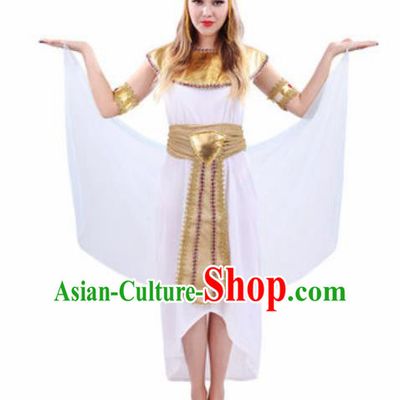 Traditional Egypt Costume Ancient Egypt Queen White Dress for Women