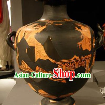 Traditional Greek Craft Ancient Greece Handmade Water Bottle Vase