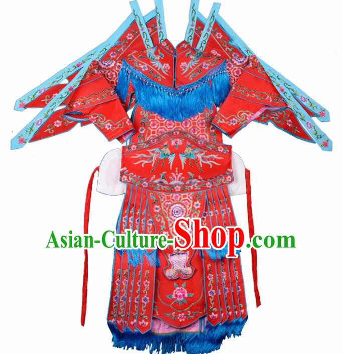 Professional Chinese Traditional Beijing Opera Costume Female General Embroidered Red Clothing for Adults Professional Chinese Traditional Beijing Opera Costume Female General Embroidered Red Clothing for Adults