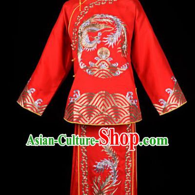 Professional Chinese Traditional Beijing Opera Young Lady Costume Ancient Maidservants Red Dress for Adults
