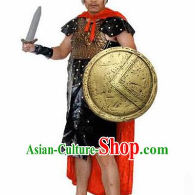 Traditional Roman Costume Ancient Rome Warrior Clothing and Helmet for Men