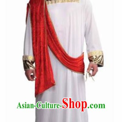 Traditional Roman Toga Costume Ancient Rome Senator Clothing for Men