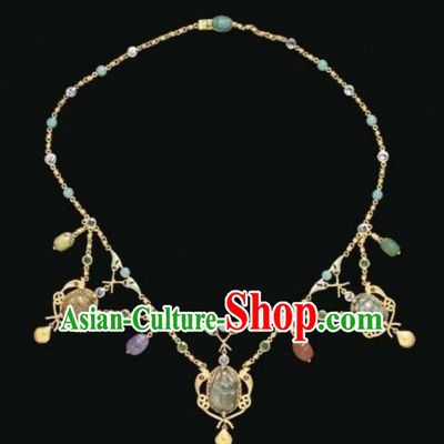Traditional Egyptian Jewelry Accessories Ancient Egypt Palace Gem Necklace for Women