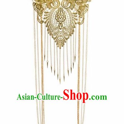 Traditional Egyptian Shoulder Accessories Ancient Egypt Golden Tassel Cape for Women