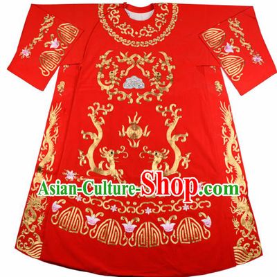 Professional Chinese Beijing Opera Costume Traditional Ancient Bridegroom Red Clothing for Adults