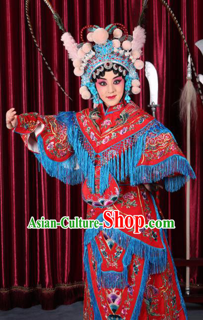 Professional Chinese Traditional Beijing Opera Magic Warriors Red Costume for Adults Professional Chinese Traditional Beijing Opera Magic Warriors Red Costume for Adults