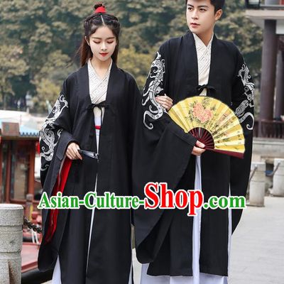 Chinese Ancient Hanfu Dress Traditional Jin Dynasty Swordsmen Replica Costume for Women for Men