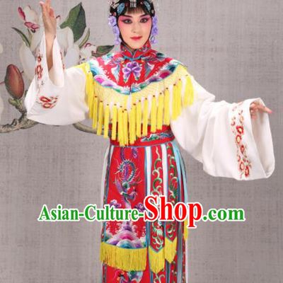 Professional Chinese Traditional Beijing Opera Actress Costume Ancient Princess Red Dress for Adults