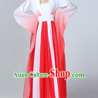 Chinese Traditional Stage Performance Costume Classical Dance Red Dress for Women